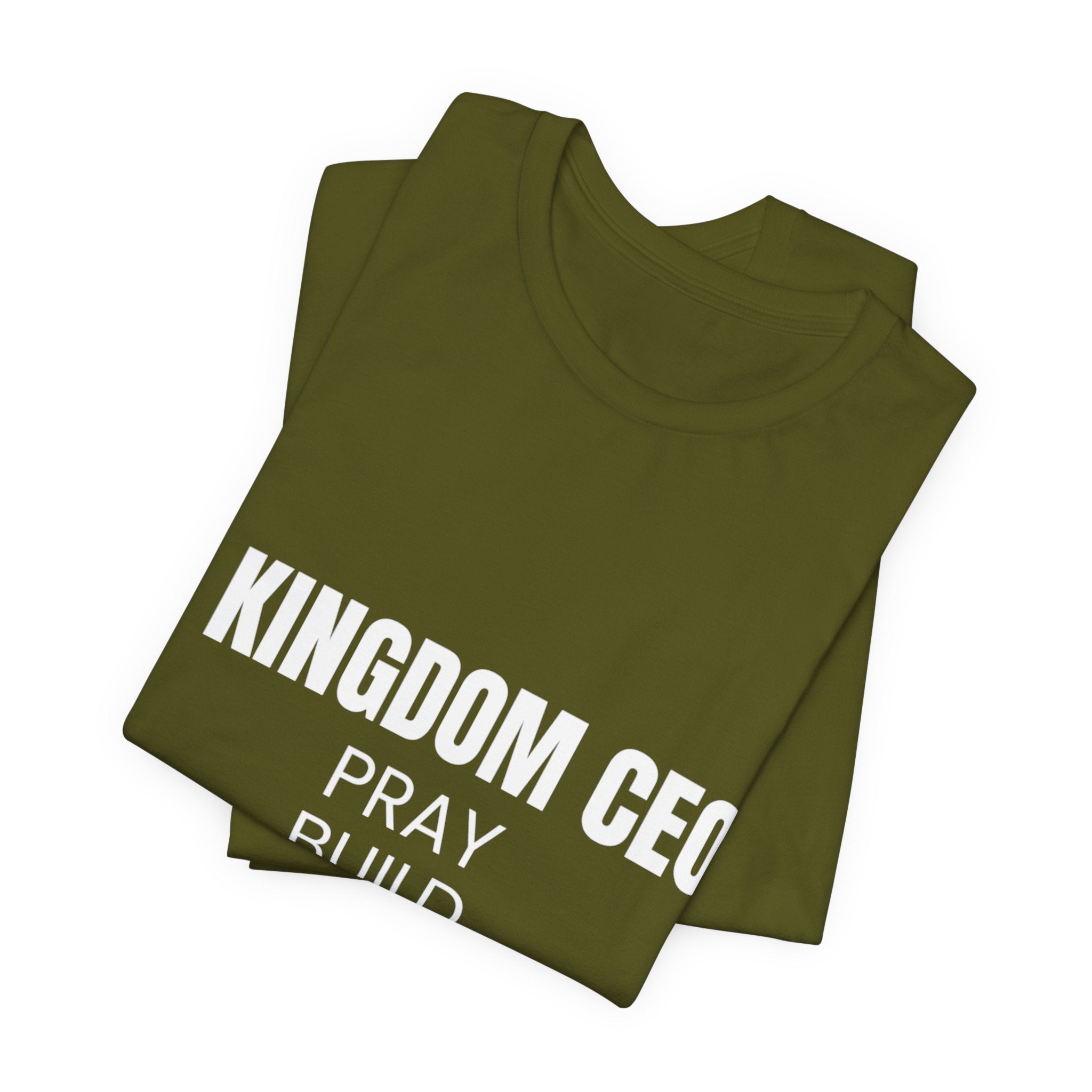 Kingdom CEO T-Shirt — "Pray Build Prosper" Proverbs 16:8 Christian Faith Tee