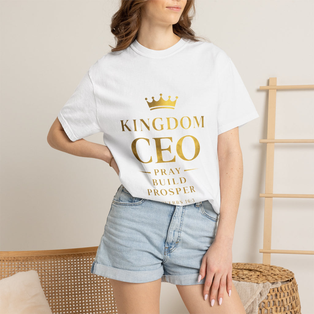 Kingdom CEO T-Shirt "Pray • Build • Prosper" Inspirational Christian Tee